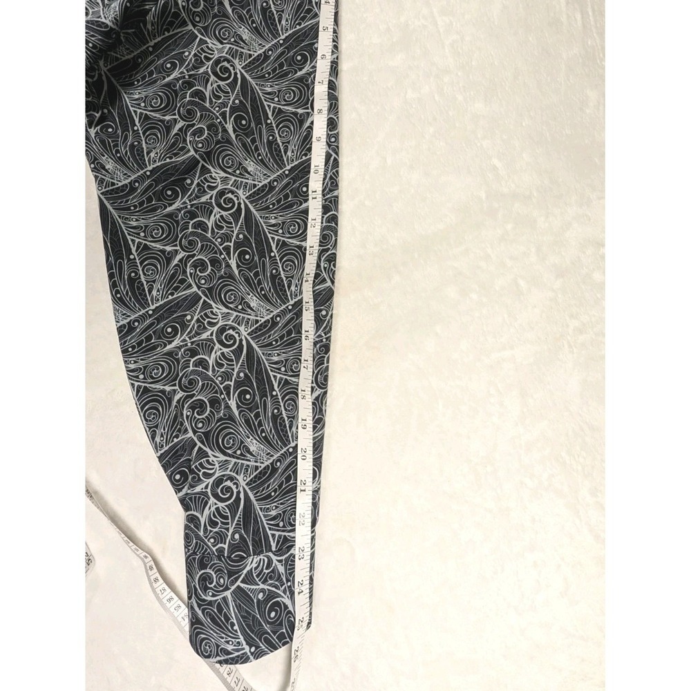 Murano Performance Button Up Shirt Black White Swirl Long Sleeve 2XB - Picture 9 of 12
